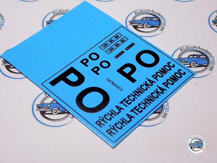 Dekálový aršík : PO Rýchla technická pomoc - Tatra 613 1:43