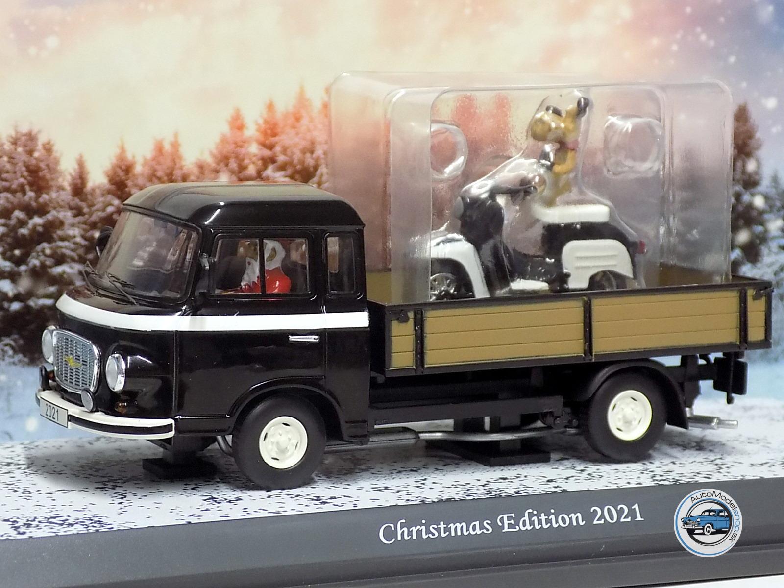 BARKAS B1000 1965 - VIANOČNÁ EDÍCIA 2021 - S POSTAVOU SANTA CLAUS - 1:43 SCHUCO – Obrázok 3