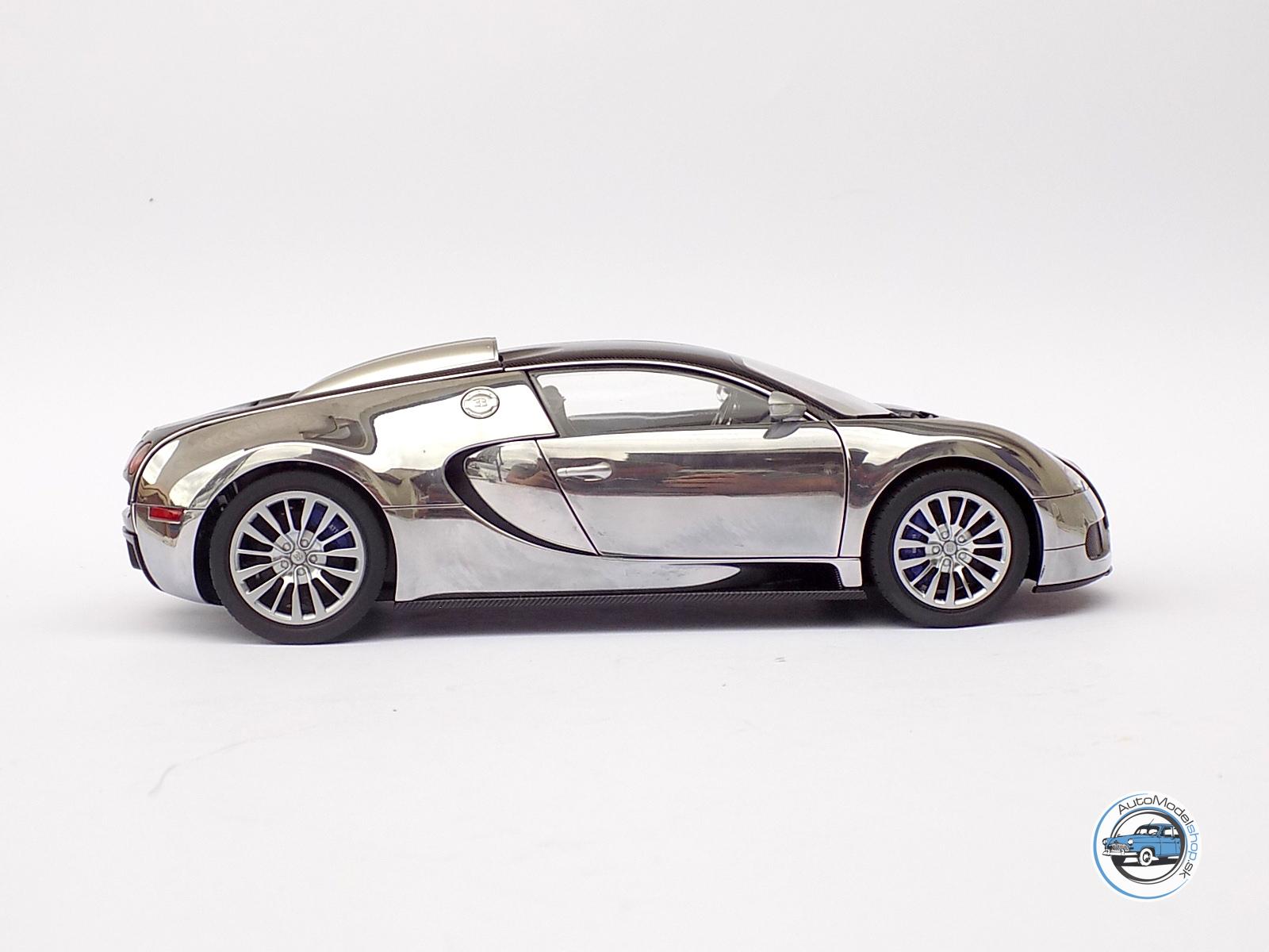 BUGATTI VEYRON 16.4 PUR SANG 2009 BLACK/ALUMINIUM - 1:18 AUTOART – Obrázok 13
