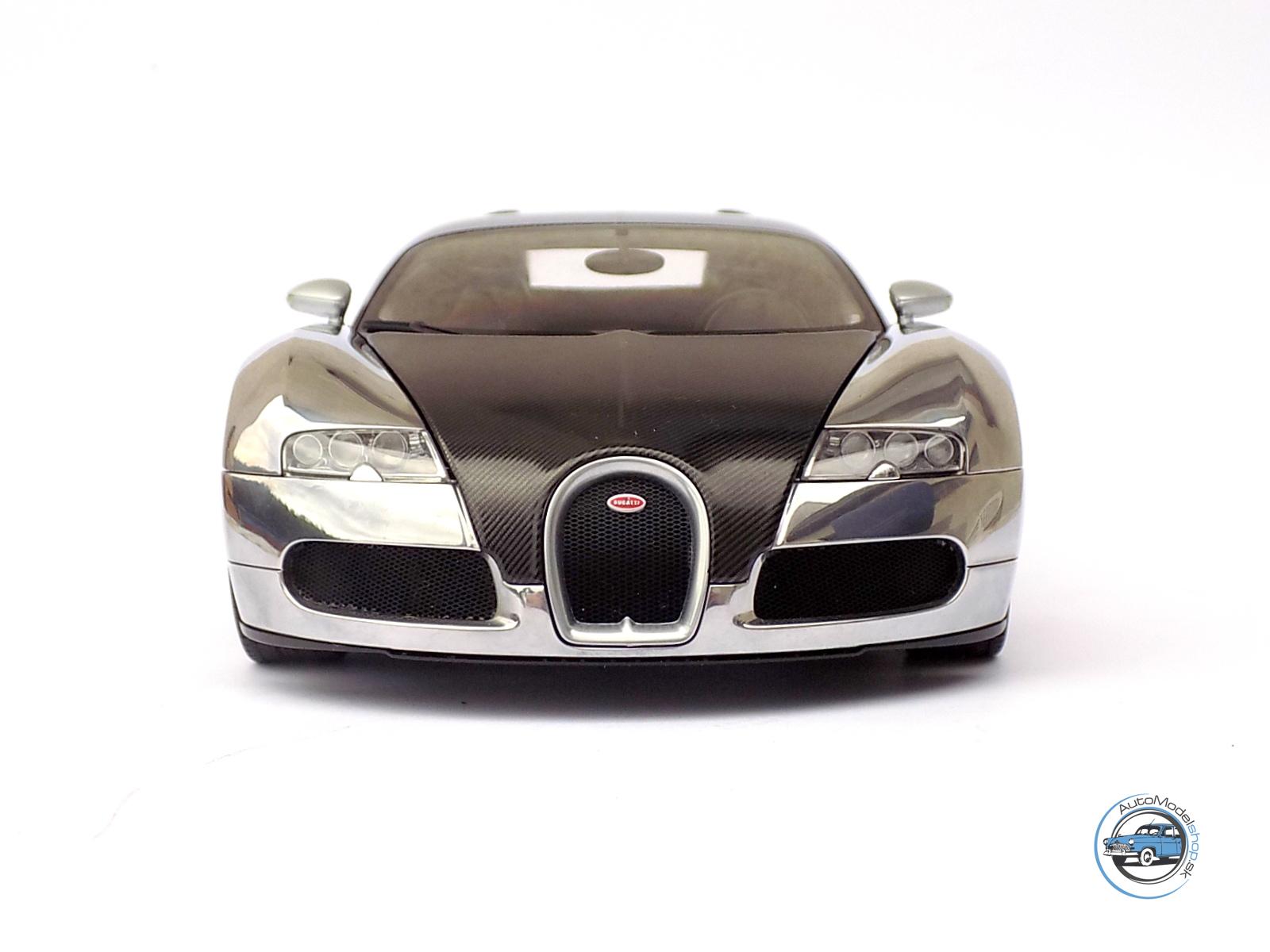 BUGATTI VEYRON 16.4 PUR SANG 2009 BLACK/ALUMINIUM - 1:18 AUTOART – Obrázok 14