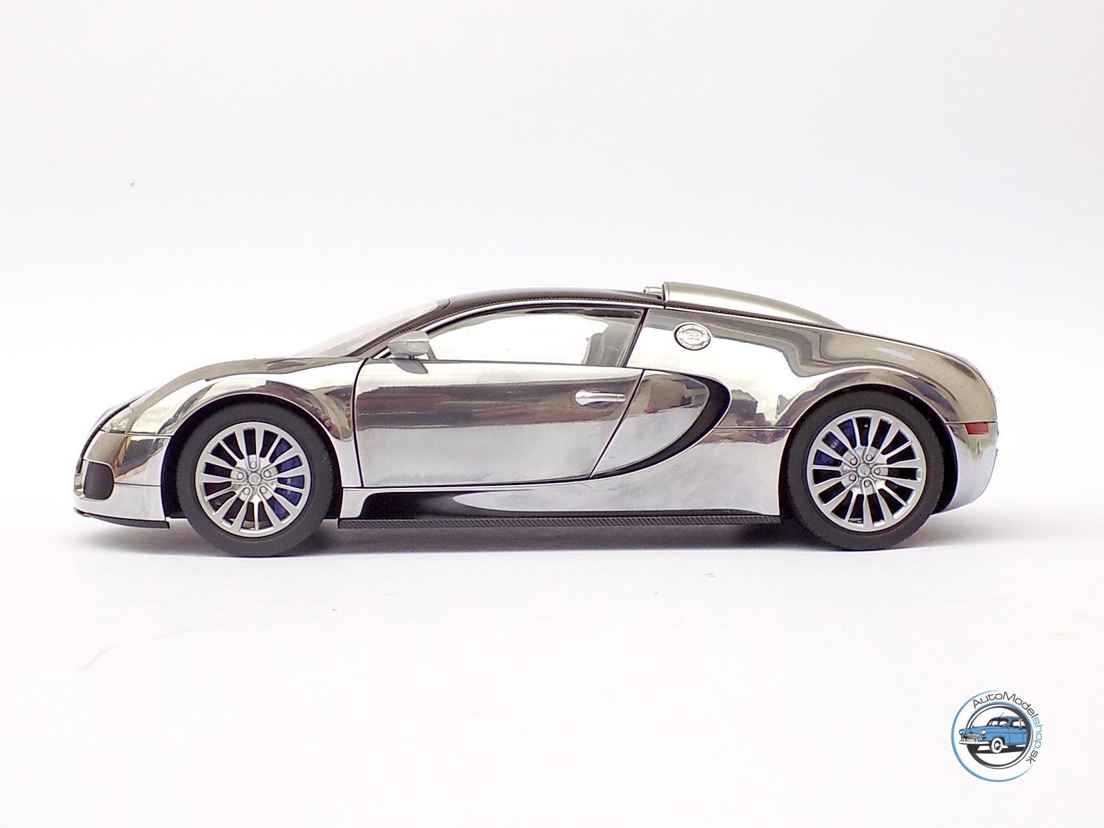 BUGATTI VEYRON 16.4 PUR SANG 2009 BLACK/ALUMINIUM - 1:18 AUTOART – Obrázok 15
