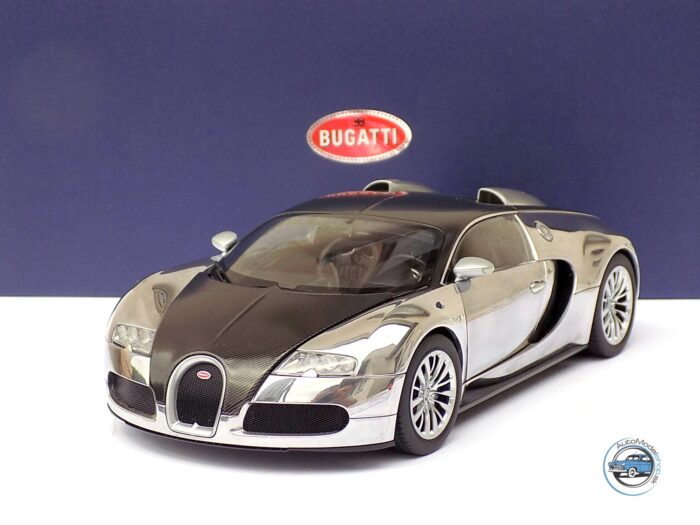 BUGATTI VEYRON 16.4 PUR SANG  2009 BLACK/ALUMINIUM - 1:18 AUTOART