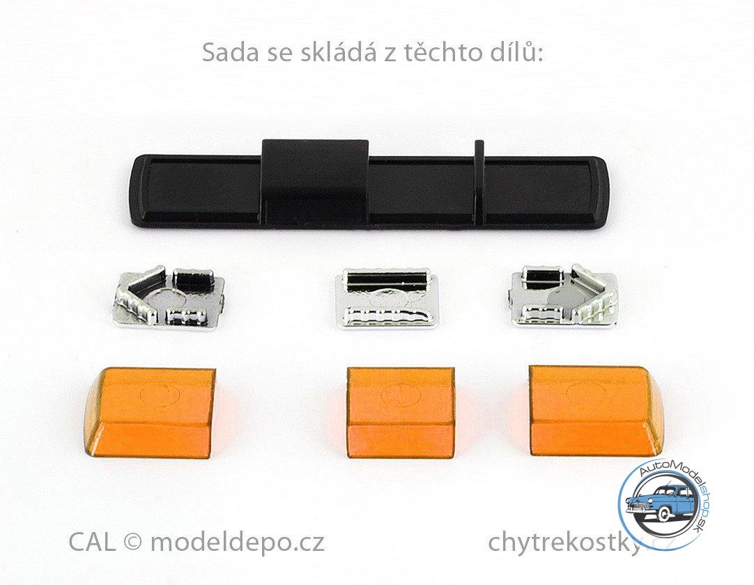 Výstražný maják Tesla Holomý VSL 012 LV − oranžový − stavebnica − CAL 1:43 – Obrázok 2