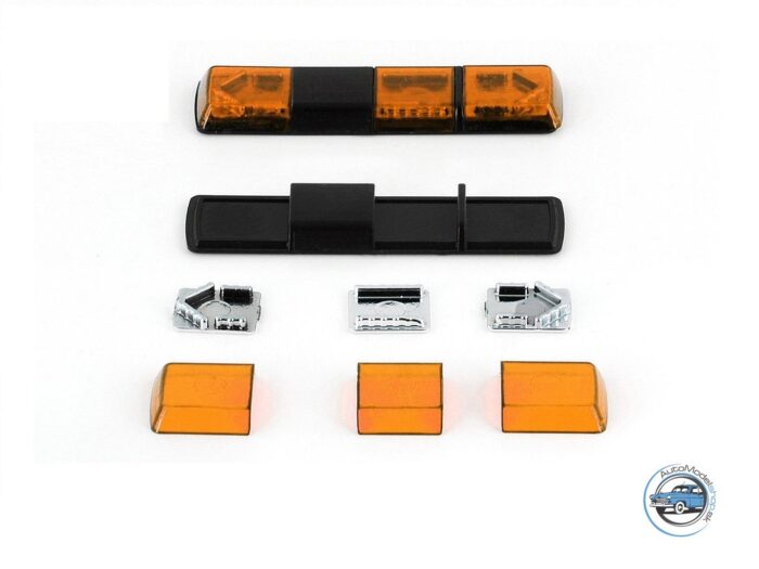 Výstražný maják Tesla Holomý VSL 012 LV − oranžový − stavebnica − CAL 1:43