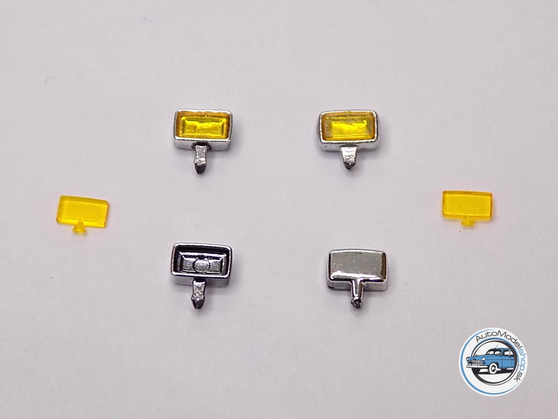 Sada svetiel PAL-Nové -Chrómové – žlté – 1:43 CAL – Obrázok 2