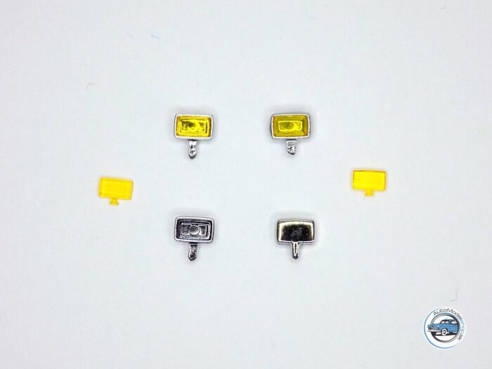 Sada svetiel PAL-Nové -Chrómové – žlté – 1:43 CAL