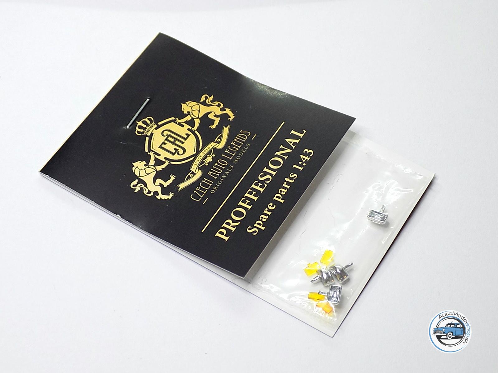 Sada svetiel PAL staré – Chrómové – žlté – 1:43 CAL – Obrázok 4