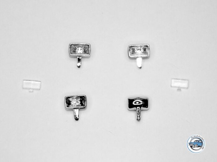 Sada svetiel PAL staré – Chrómové – číre – 1:43 CAL