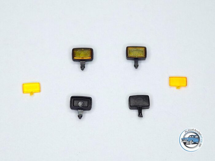 Sada svetiel PAL-Nové -čierne – žlté – 1:43 CAL