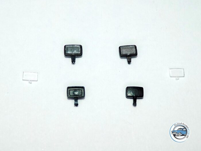 Sada svetiel PAL-Nové -čierne – číre – 1:43 CAL