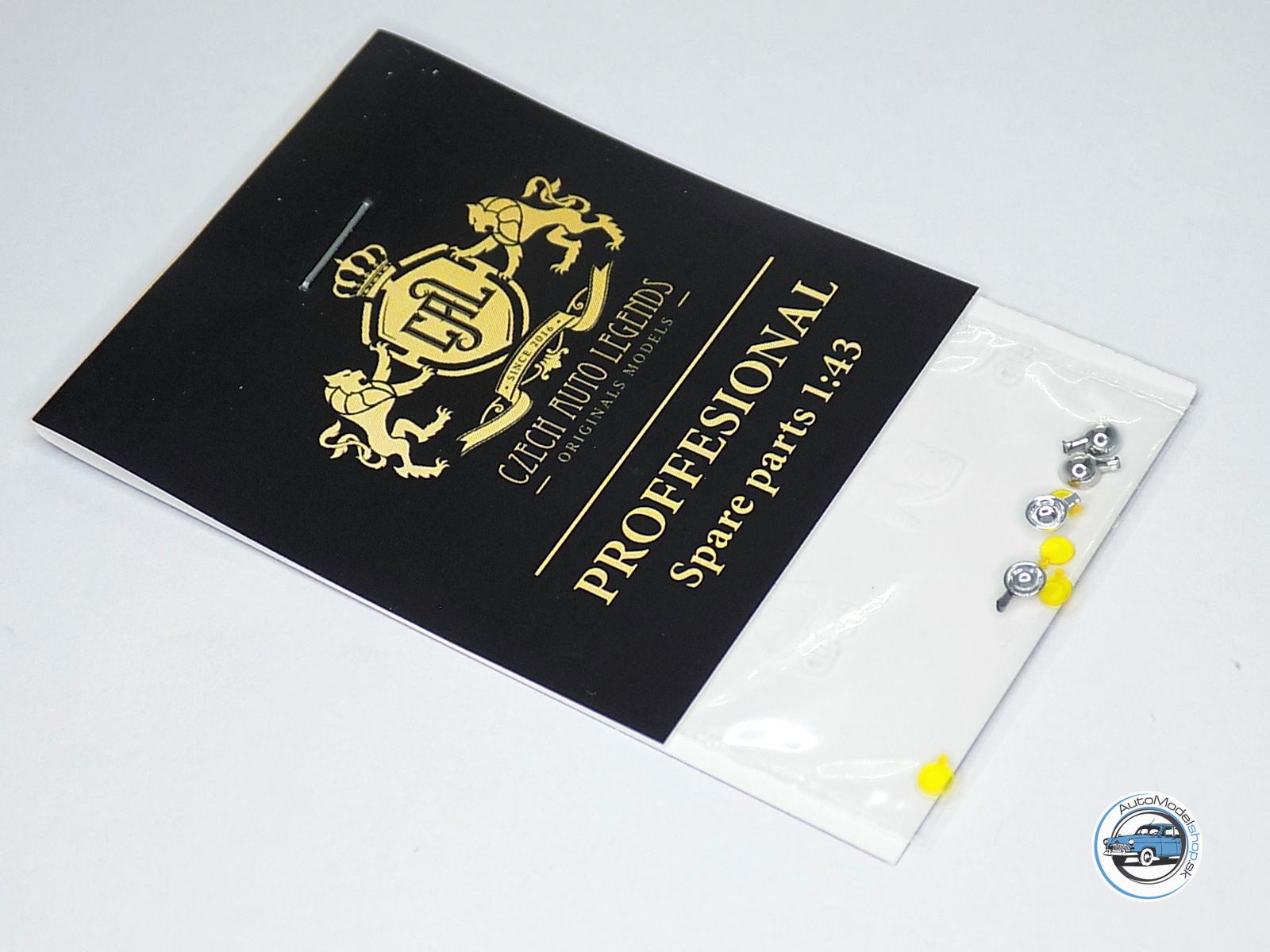 Sada prídavných svetiel 2,9 mm - Chrómové žlté - 1:43 CAL – Obrázok 3