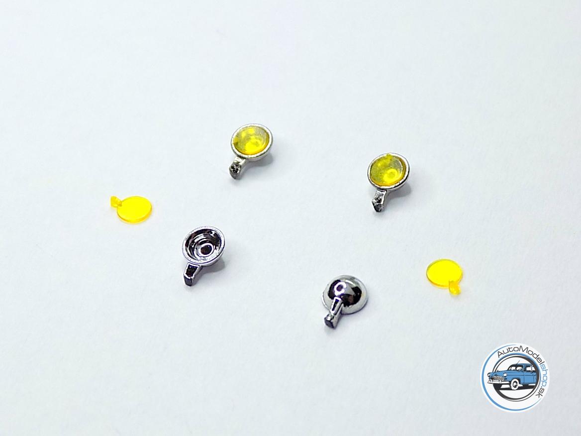 Sada prídavných svetiel 2,9 mm - Chrómové žlté - 1:43 CAL – Obrázok 2