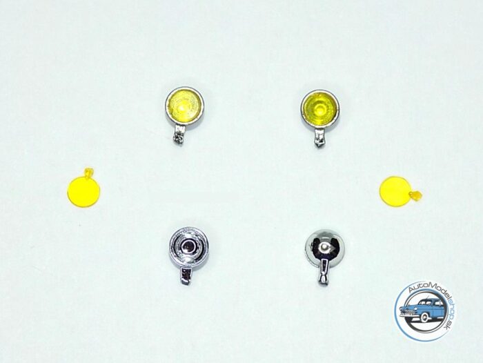 Sada prídavných svetiel 2,9 mm - Chrómové žlté - 1:43 CAL