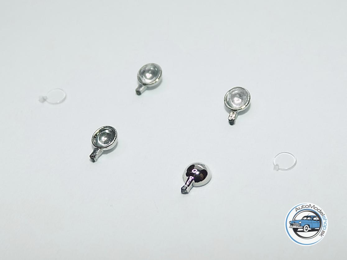 Sada prídavných svetiel 2,9 mm - Chrómové číre - 1:43 CAL – Obrázok 3
