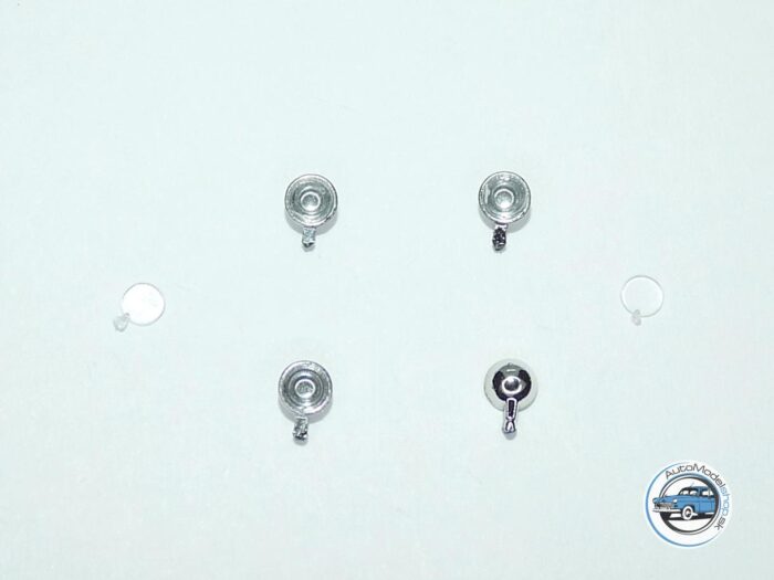 Sada prídavných svetiel 2,9 mm - Chrómové číre - 1:43 CAL