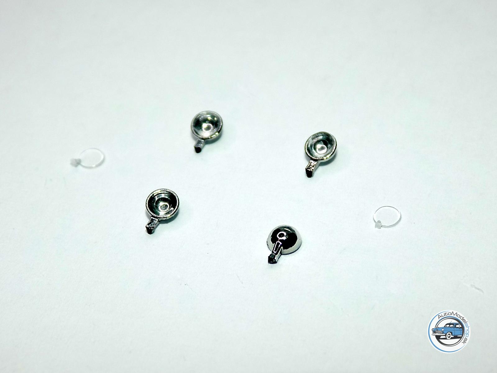 Sada prídavných svetiel 2,9 mm - Chrómové číre - 1:43 CAL – Obrázok 2