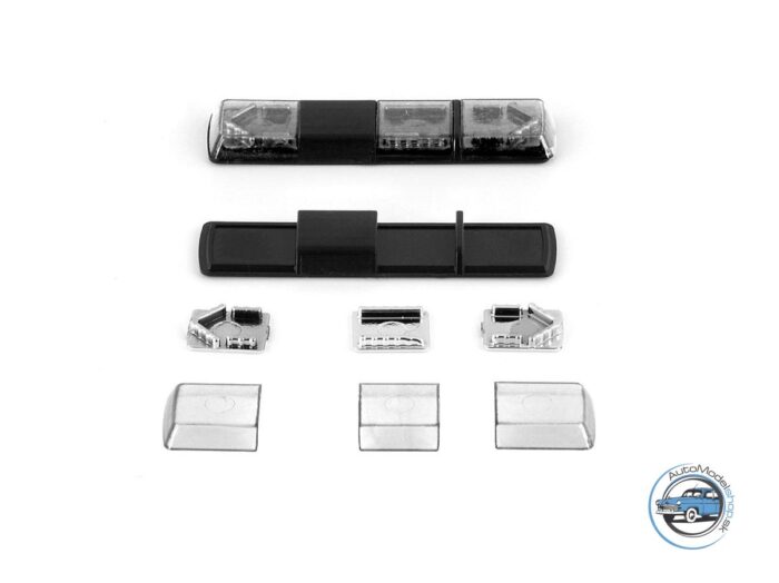 Výstražný maják Tesla Holomý VSL 012 LV − číry − stavebnica − CAL 1:43