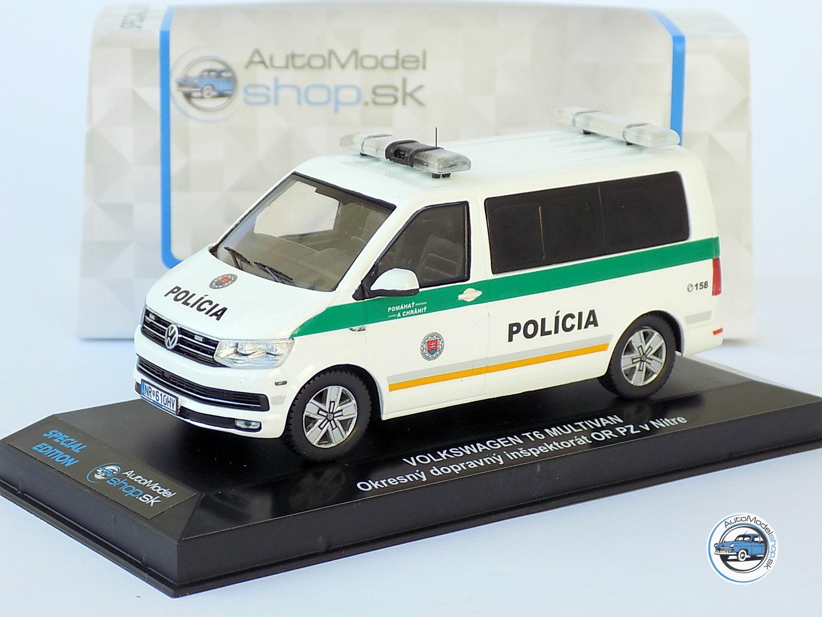 VOLKSWAGEN T6 MULTIVAN - Okresný dopravný inšpektorát KR PZ v Nitre - 1:43 Ixo / Automodelshop.sk