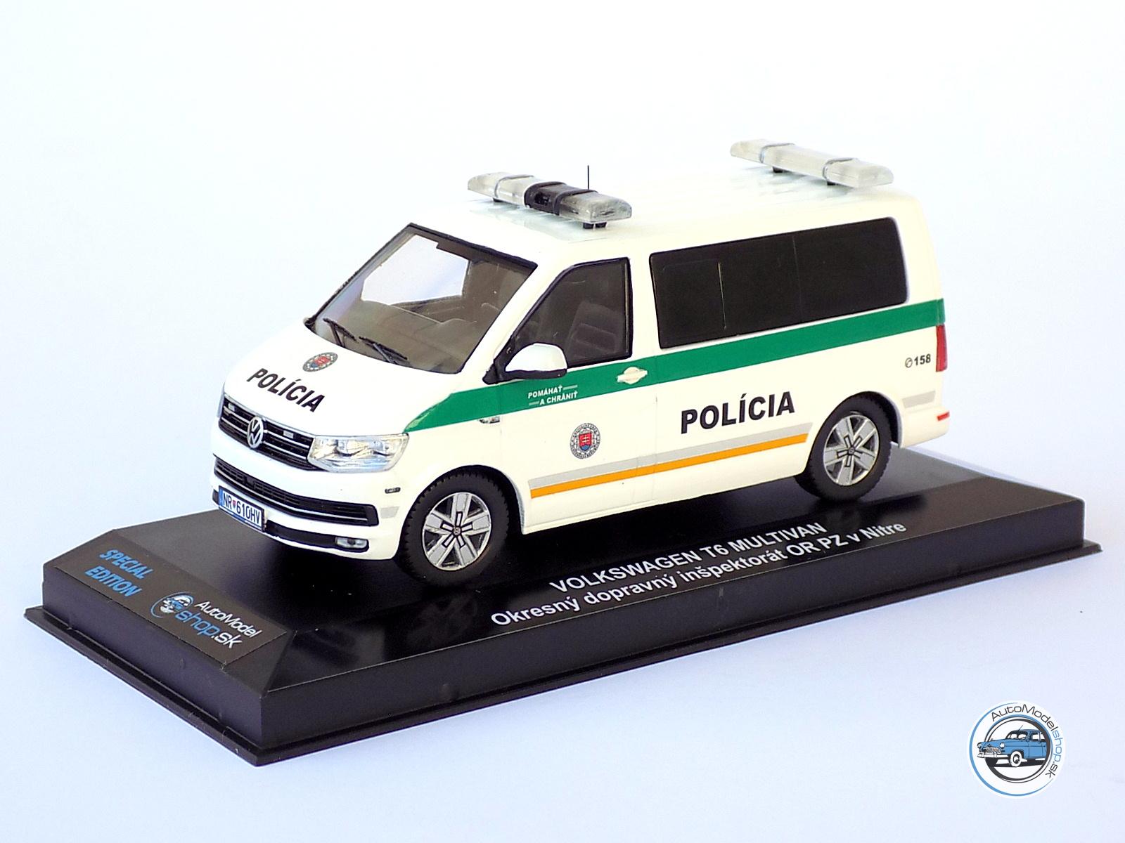 VOLKSWAGEN T6 MULTIVAN - Okresný dopravný inšpektorát KR PZ v Nitre - 1:43 Ixo / Automodelshop.sk – Obrázok 3