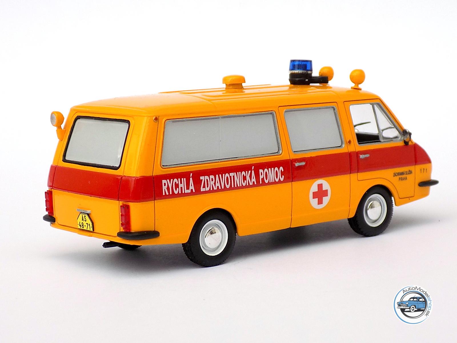 RAF LATVIA ( sanitka - ambulance ) – ZÁCHRANNÁ SLUŽBA PRAHA – 1:43 CZECH AUTO LEGEND – Obrázok 5