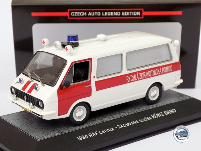 RAF LATVIA ( sanitka - ambulance ) - ZÁCHRANNÁ SLUŽBA KÚNZ BRNO - 1:43 CZECH AUTO LEGEND