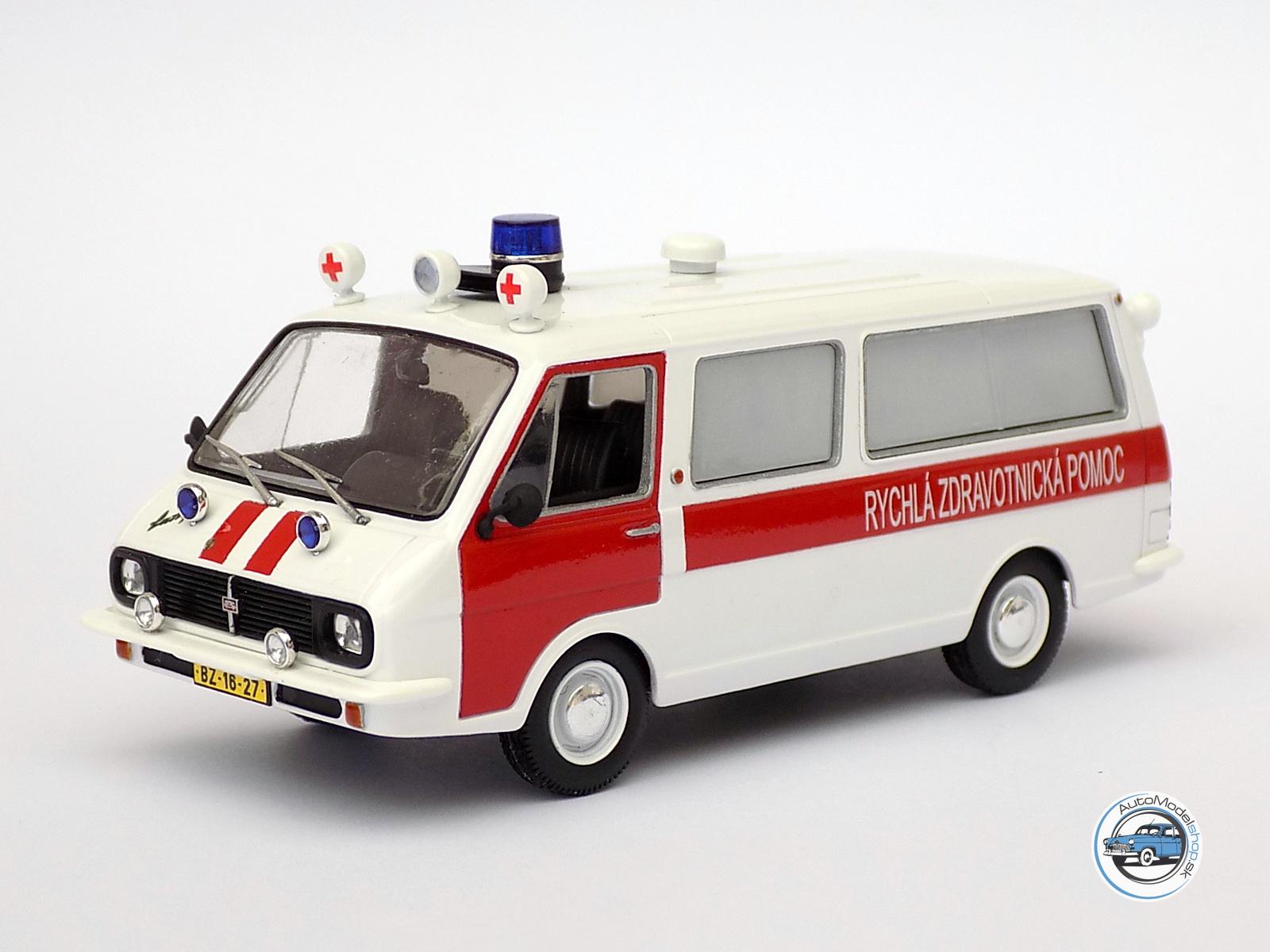 RAF LATVIA ( sanitka - ambulance ) - ZÁCHRANNÁ SLUŽBA KÚNZ BRNO - 1:43 CZECH AUTO LEGEND – Obrázok 4
