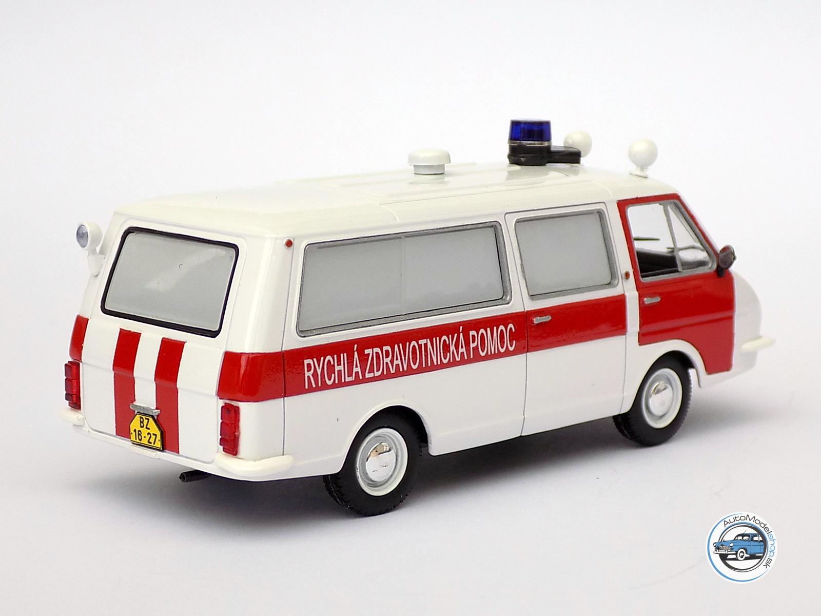 RAF LATVIA ( sanitka - ambulance ) - ZÁCHRANNÁ SLUŽBA KÚNZ BRNO - 1:43 CZECH AUTO LEGEND – Obrázok 5