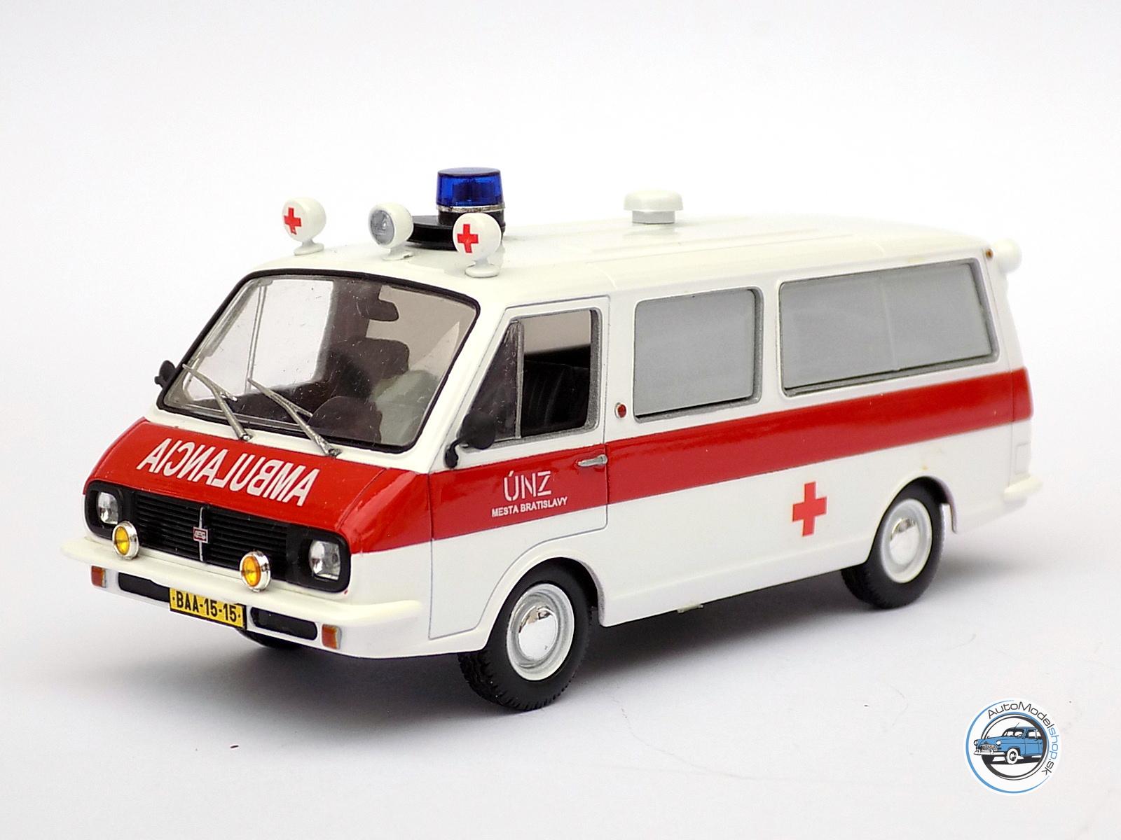 RAF LATVIA ( sanitka - ambulance ) – ZÁCHRANNÁ SLUŽBA KÚNZ BRATISLAVA – 1:43 CZECH AUTO LEGEND – Obrázok 4