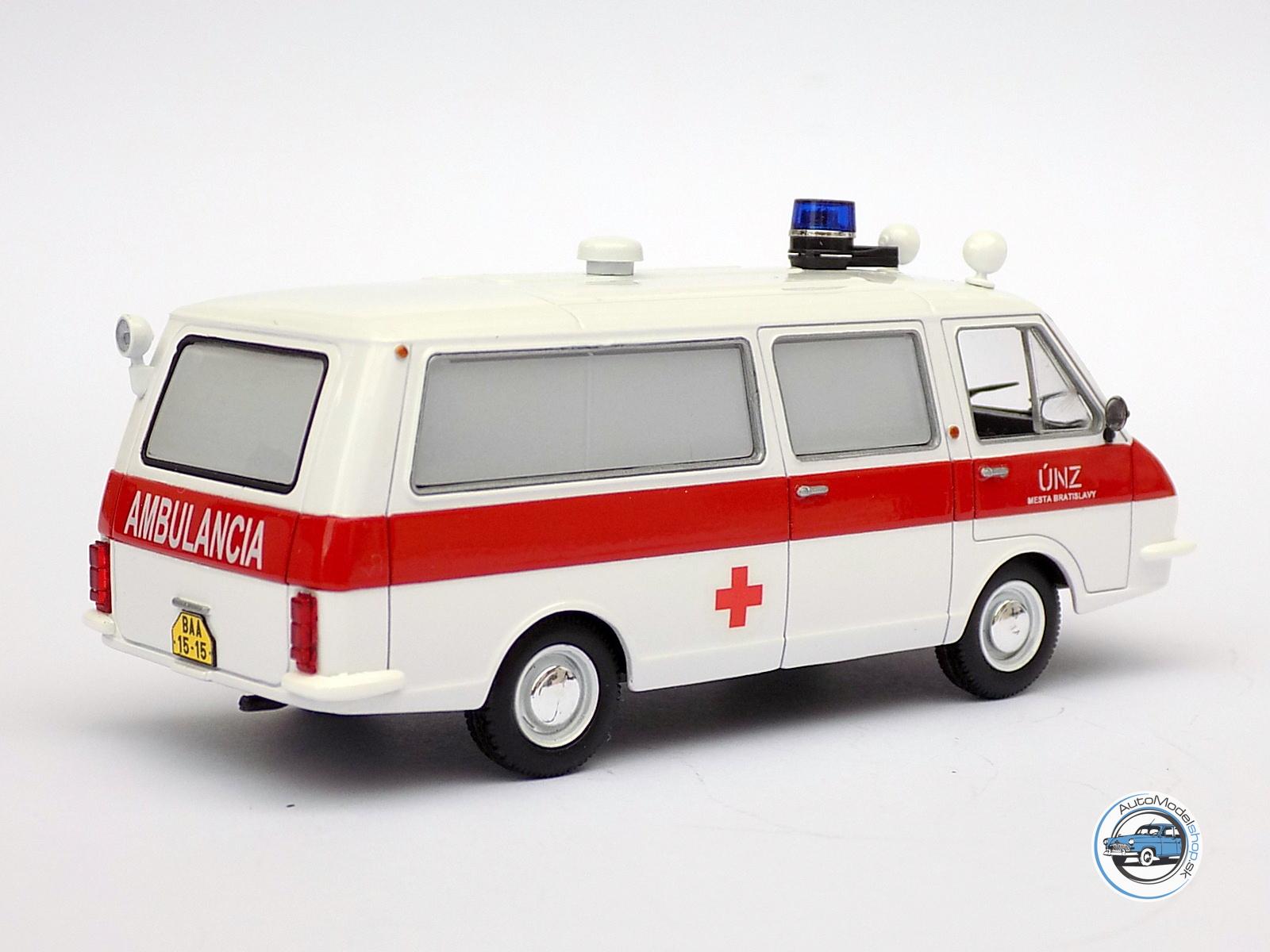 RAF LATVIA ( sanitka - ambulance ) – ZÁCHRANNÁ SLUŽBA KÚNZ BRATISLAVA – 1:43 CZECH AUTO LEGEND – Obrázok 5
