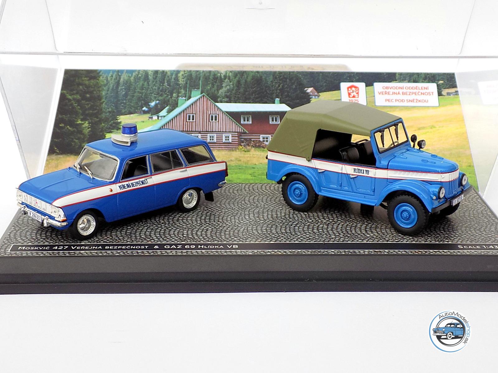 SET MOSKVIČ 427 & GAZ 69A - 1:43 CZECH AUTO LEGEND