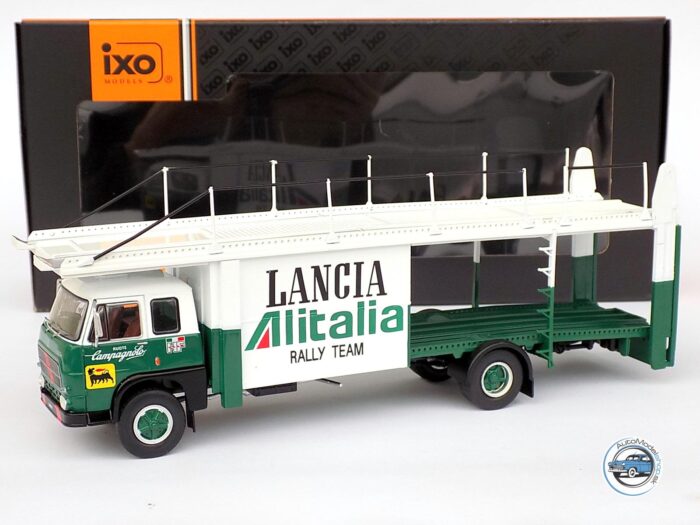 FIAT 673 TRUCK CAR TRANSPORTER TEAM LANCIA ALITALIA 1976 – 1:43 IXO