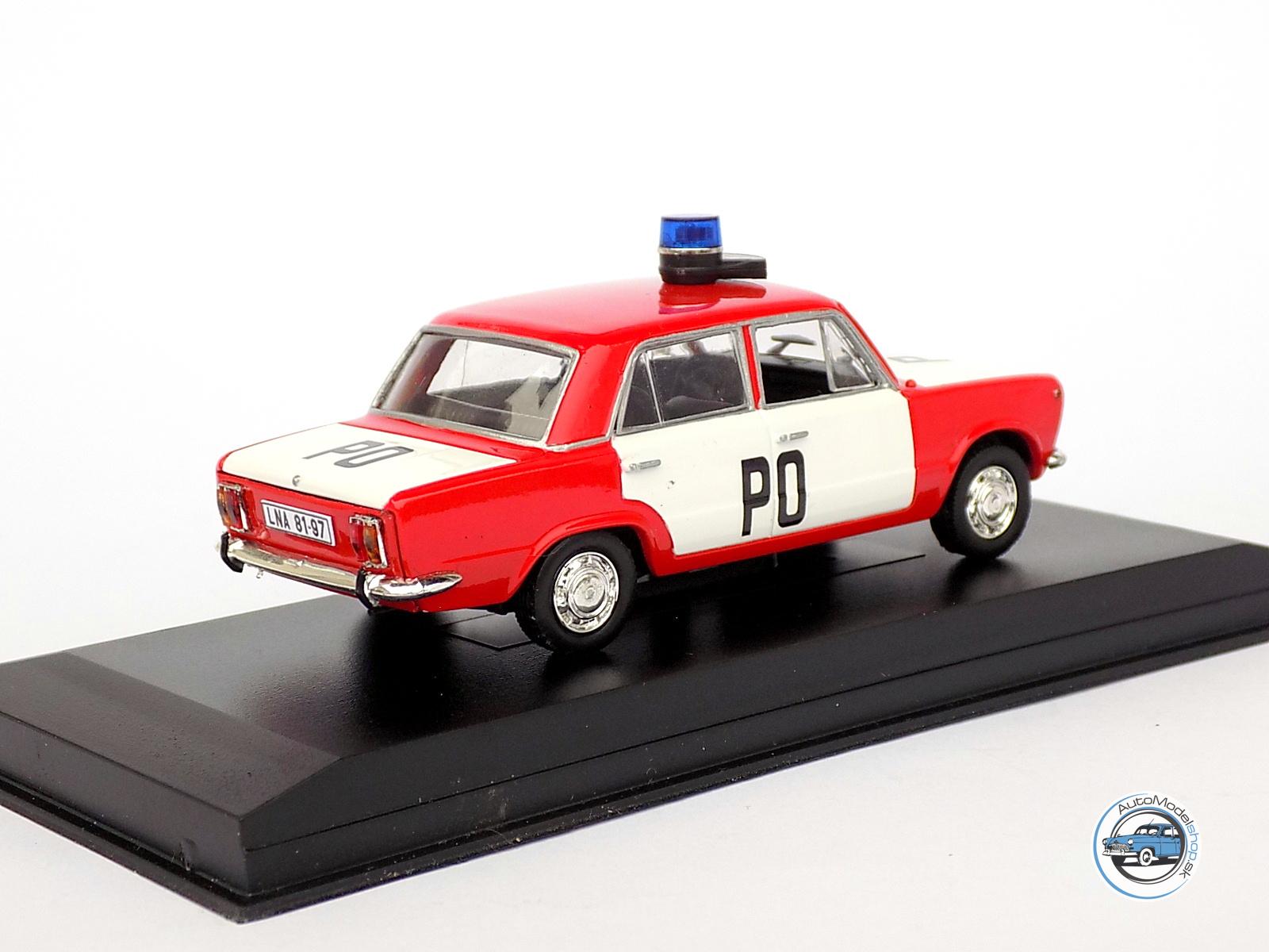 FIAT 125p - HASIČI / Požiarna ochrana Louny - Veliteľské vozidlo - 1:43 Automodelshop – Obrázok 3
