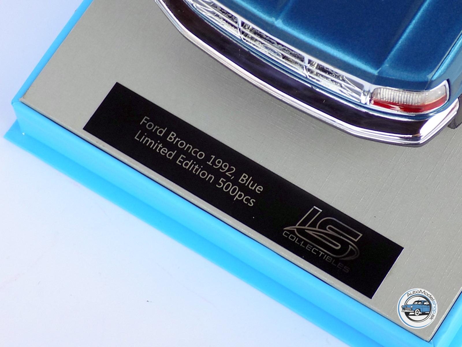 FORD BRONCO 4X4 HARD-TOP CLOSED 1992 - 1:18 LS-COLLECTIBLES – Obrázok 6