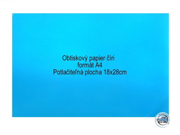Obtiskový – dekálový papier pre modelárov – formát A4 číri