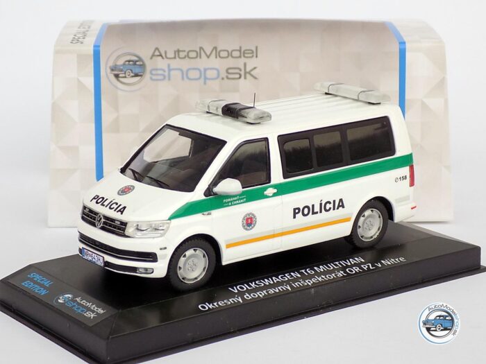 VOLKSWAGEN T6 MULTIVAN – Okresný dopravný inšpektorát KR PZ v Nitre – 1:43 Ixo / Automodelshop.sk