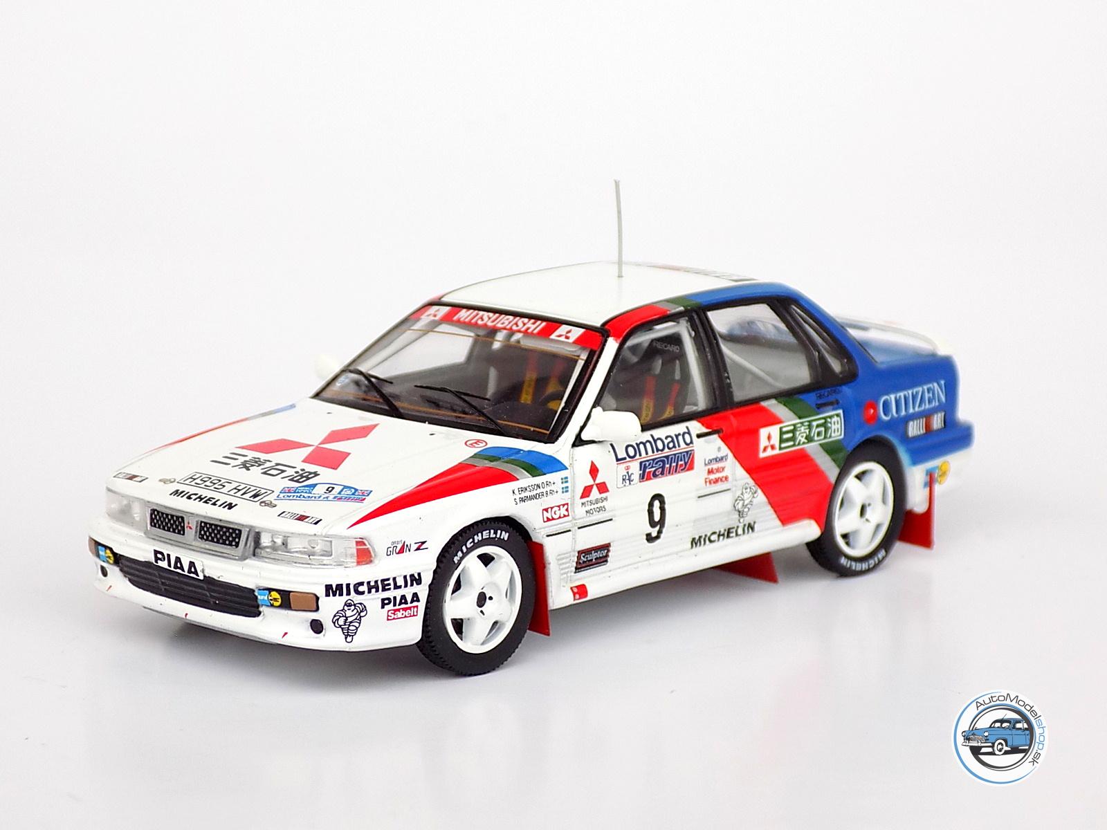 MITSUBISHI GALANT VR-4 N 9 2nd RALLY RAC LOMBARD 1990 K.ERIKSSON - S.PARMANDER - 1:43 IXO – Obrázok 2