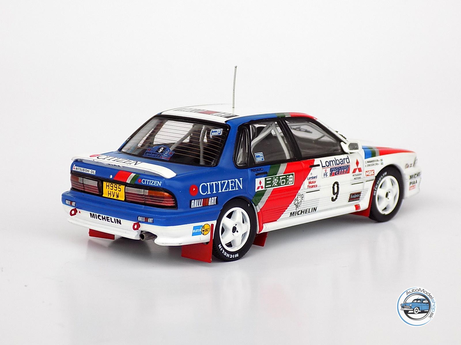 MITSUBISHI GALANT VR-4 N 9 2nd RALLY RAC LOMBARD 1990 K.ERIKSSON - S.PARMANDER - 1:43 IXO – Obrázok 3