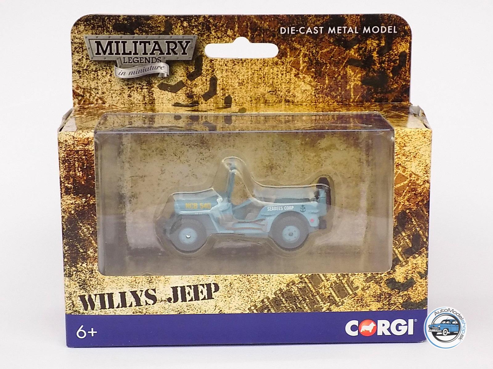 JEEP WILLYS SEABEES CORP MILITARY 1945 - CM. 7,0 - CORGI – Obrázok 5