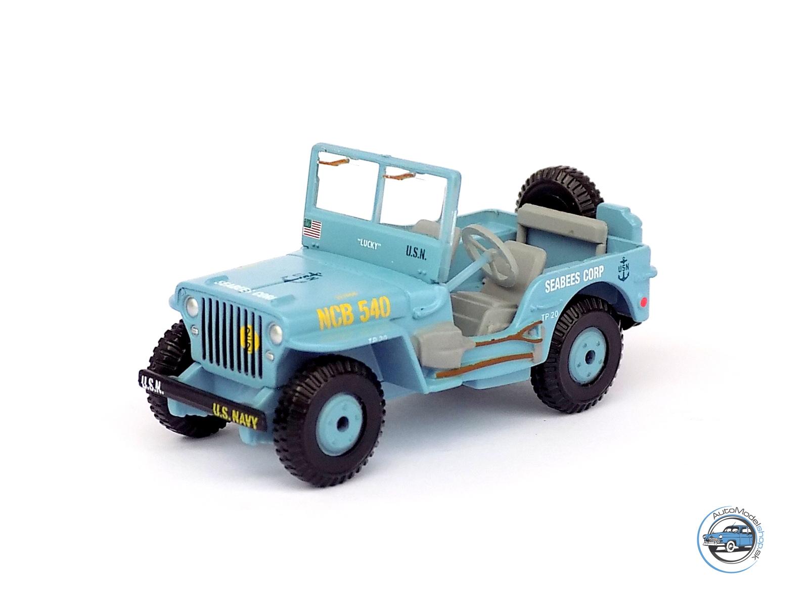 JEEP WILLYS SEABEES CORP MILITARY 1945 - CM. 7,0 - CORGI – Obrázok 2