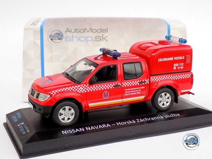 NISSAN NAVARA HORSKÁ ZÁCHRANNÁ SLUŽBA 1:43