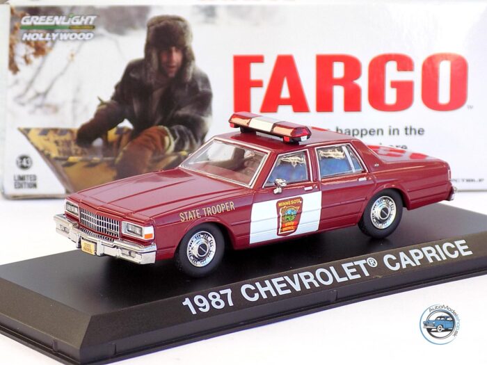 CHEVROLET CAPRICE MINNESOTA STATE TROOPER POLICE 1987 - FARGO - 1:43 GREENLIGHT