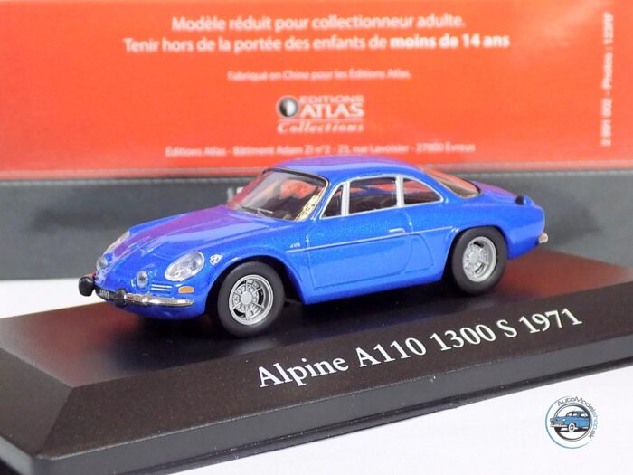 ALPINE A110 1300 S 1971– 1:43 Edícia Dominiqua Chapatta – Atlas Edition