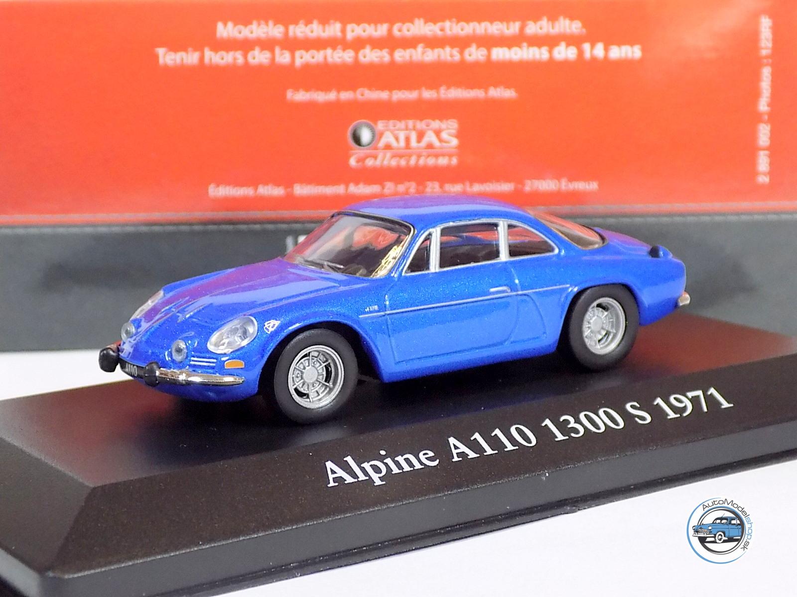 ALPINE A110 1300 S 1971– 1:43 Edícia Dominiqua Chapatta – Atlas Edition