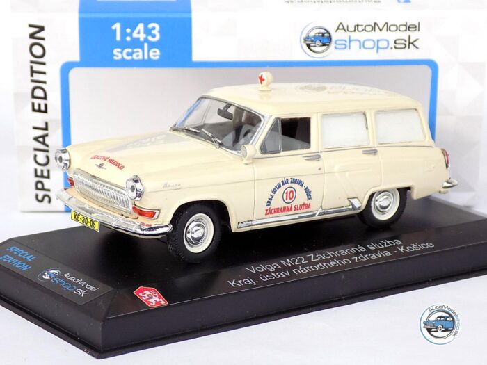 VOLGA GAZ M22 AMBULANCE Záchranné vozidlo  - Krajský ústav národného zdravia Košice - 1:43