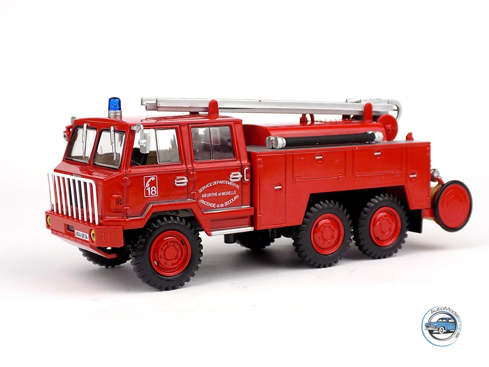 BERLIET FF 6X6 CISTERNA HASIČI FRANCE 1971 - 1:43 Hachette