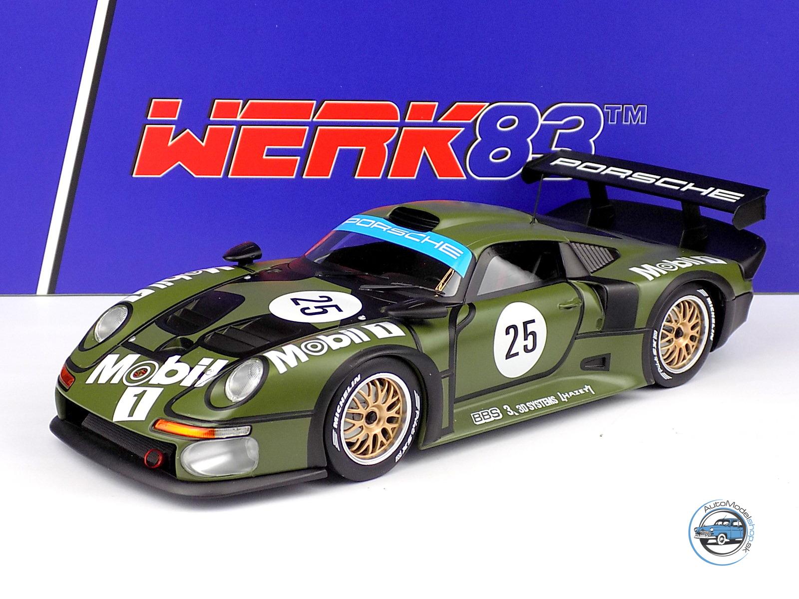 PORSCHE 911 GT1 3.2L TURBO TEAM PORSCHE AG MOBIL1 N 25 PRE QUALIFYING 2nd 24h LE MANS 1996 T.BOUTSEN - H.J.STUCK - B.WOLLEK - 1:18 WERK83