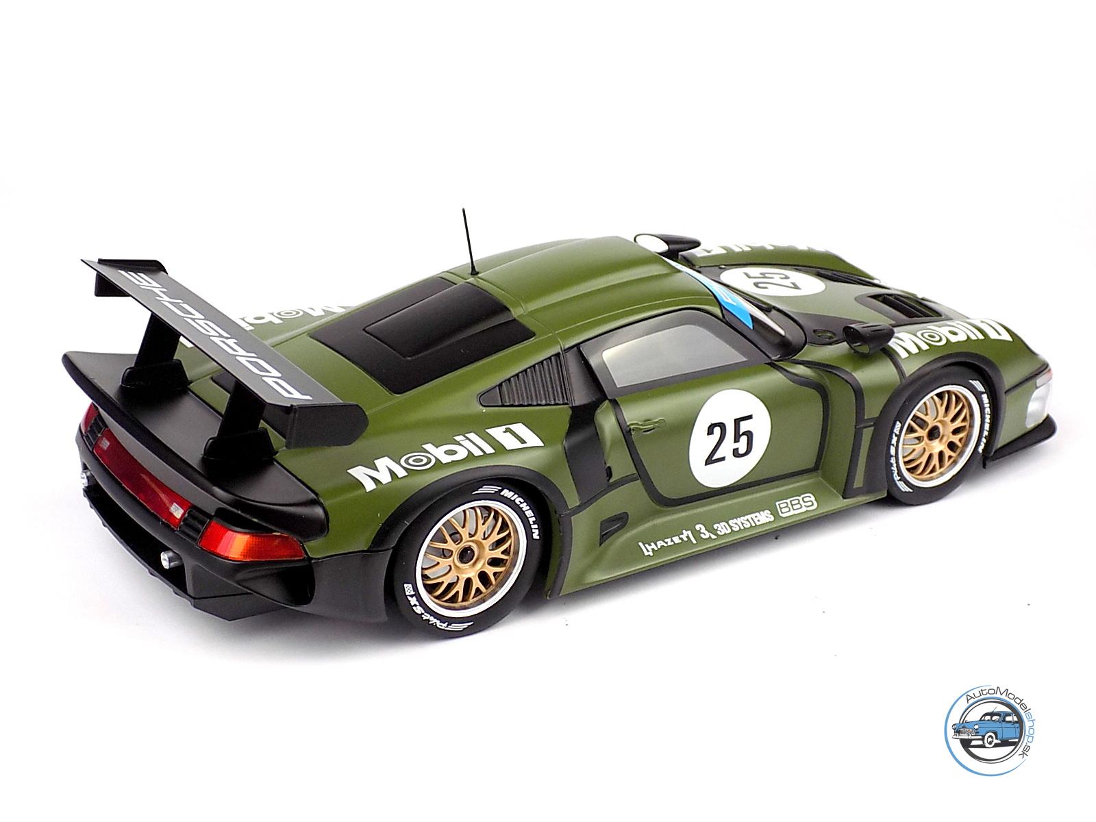 PORSCHE 911 GT1 3.2L TURBO TEAM PORSCHE AG MOBIL1 N 25 PRE QUALIFYING 2nd 24h LE MANS 1996 T.BOUTSEN - H.J.STUCK - B.WOLLEK - 1:18 WERK83 – Obrázok 3