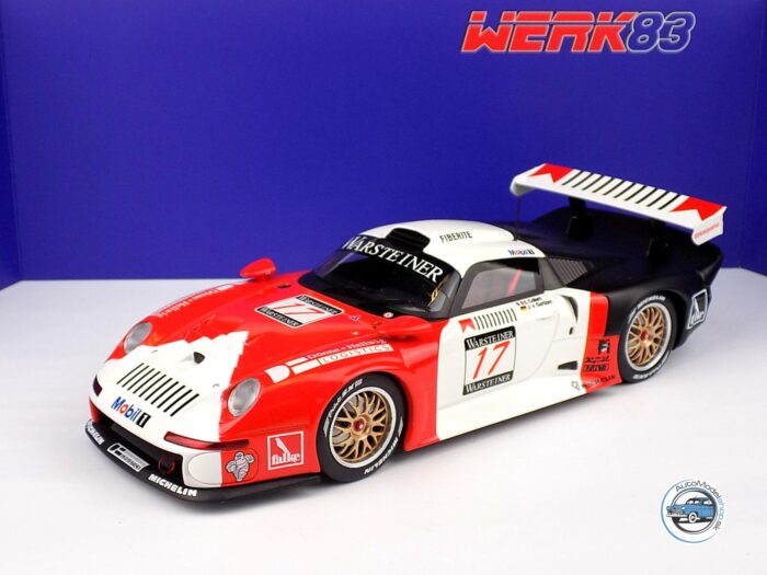 PORSCHE 911 GT1 3.2L TURBO TEAM SOCIETE JB N 17 FIA GT NURBURGRING 1997 E.COLLARD - J.VON GARTZEN - 1:18 WERK83