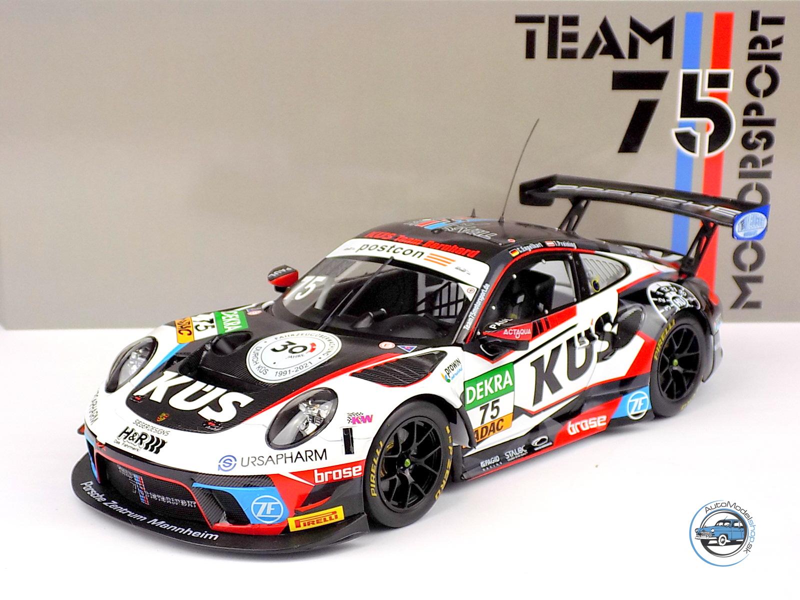 PORSCHE 911 991 GT3 R TEAM KUS 75 BERNHARD N 75 ADAC GT MASTERS 2021 C.ENGELHART - T.PREINING - 1:18 IXO
