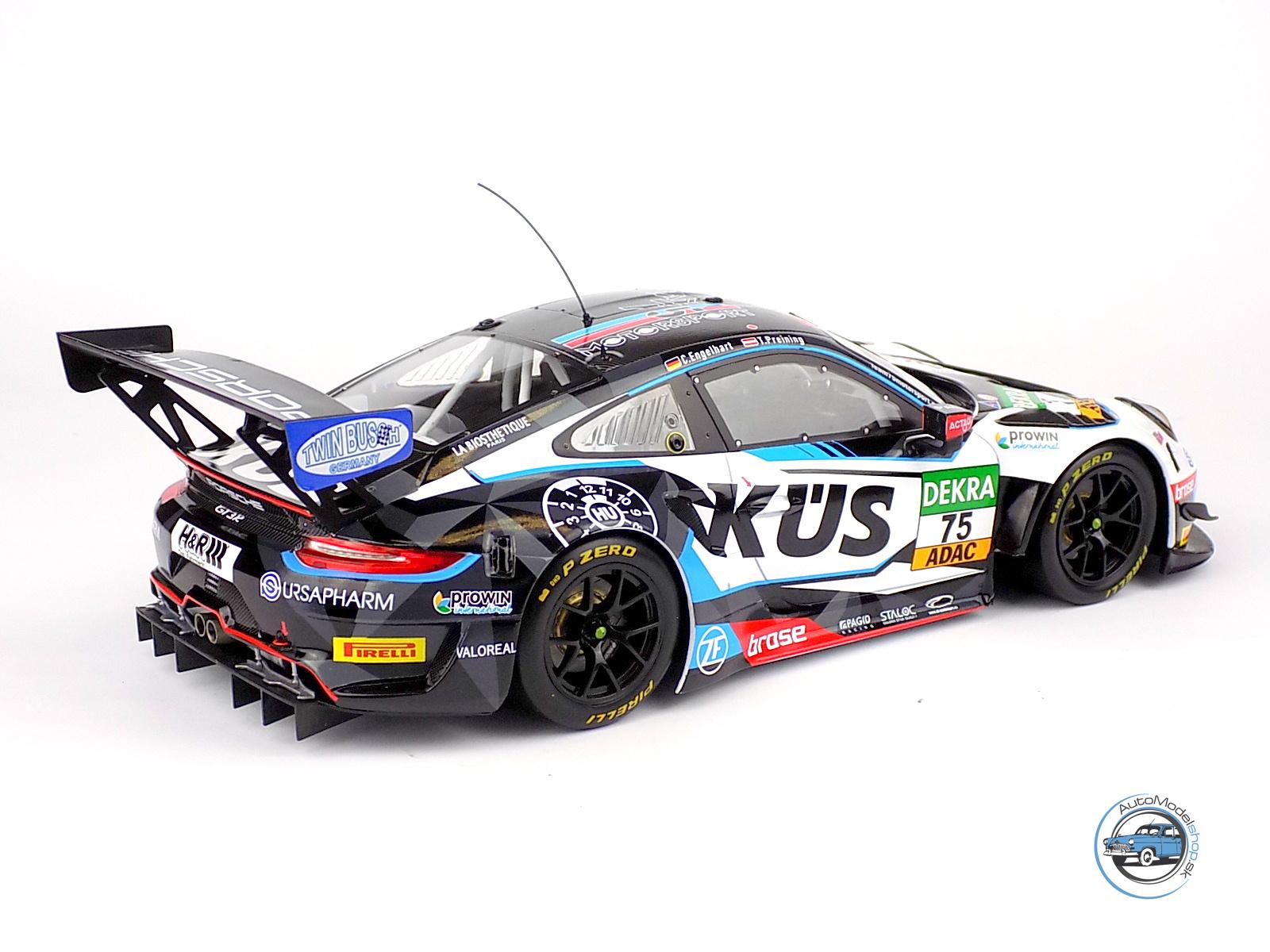 PORSCHE 911 991 GT3 R TEAM KUS 75 BERNHARD N 75 ADAC GT MASTERS 2021 C.ENGELHART - T.PREINING - 1:18 IXO – Obrázok 3